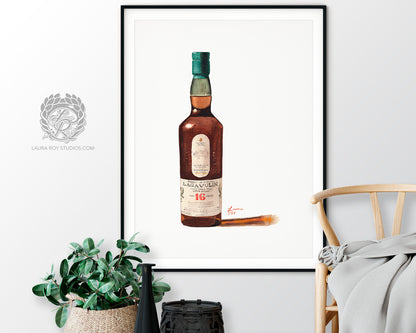 Lagavulin 16 Watercolor | Giclée Print