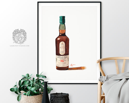 Lagavulin 16 Watercolor | Giclée Print