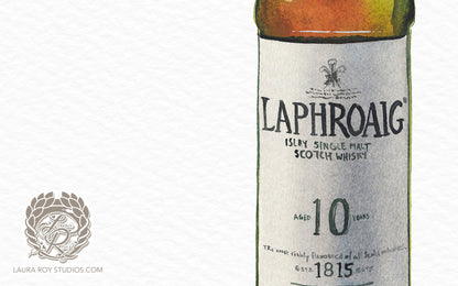 Laphroaig 10 Watercolor | Giclée Print