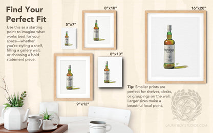 Laphroaig 10 Watercolor | Giclée Print