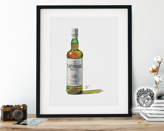 Laphroaig 10 Watercolor | Giclée Print