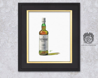 Laphroaig 10 Watercolor | Giclée Print