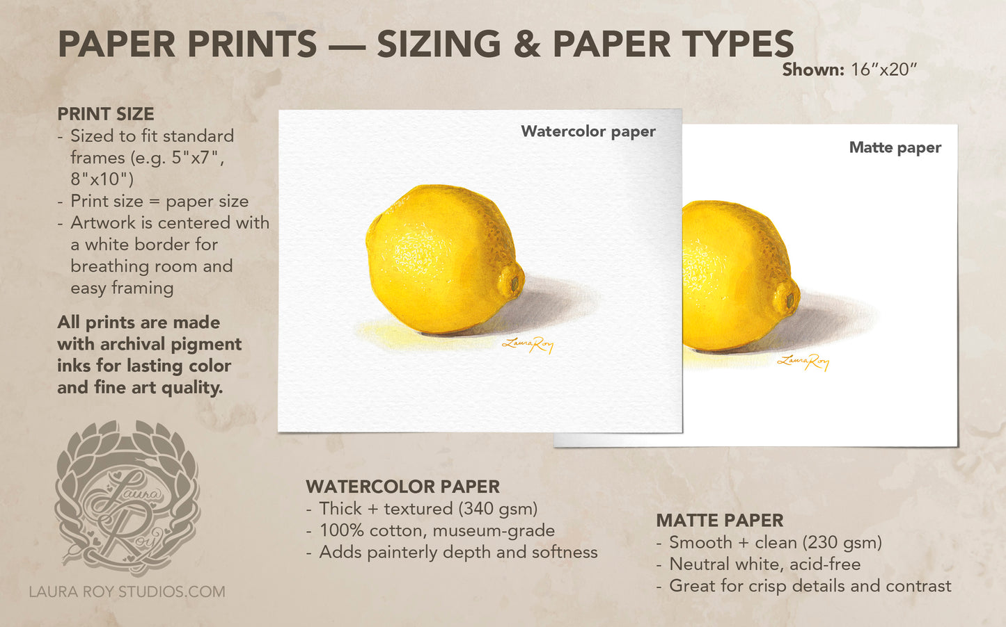 Lemon Watercolor | Giclée Print