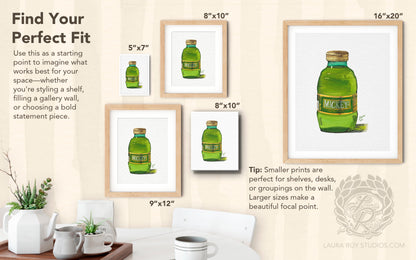 Mickey's Malt Liquor Watercolor | Giclée Print
