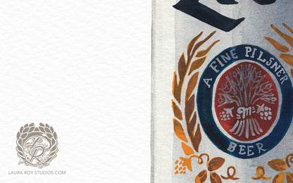 Miller Lite Watercolor | Giclée Print