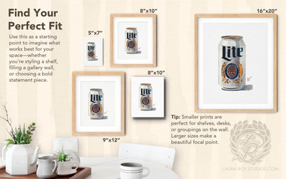 Miller Lite Watercolor | Giclée Print