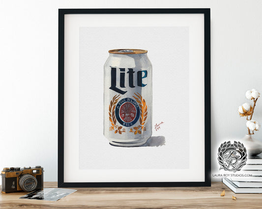 Miller Lite Watercolor | Giclée Print