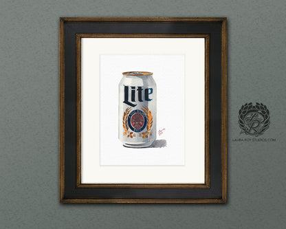 Miller Lite Watercolor | Giclée Print