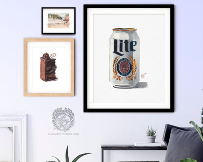 Miller Lite Watercolor | Giclée Print