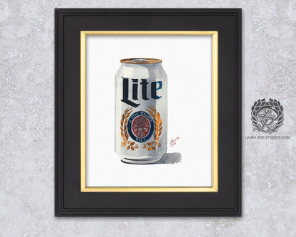 Miller Lite Watercolor | Giclée Print