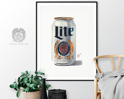 Miller Lite Watercolor | Giclée Print