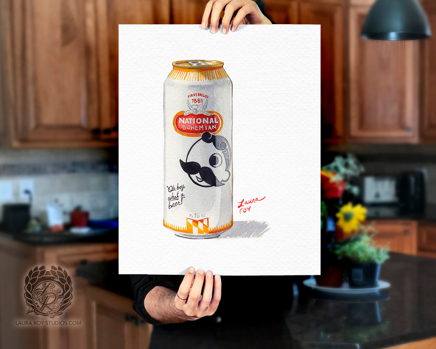 Natty Boh Watercolor | Giclée Print