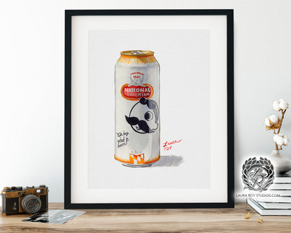 Natty Boh Watercolor | Giclée Print