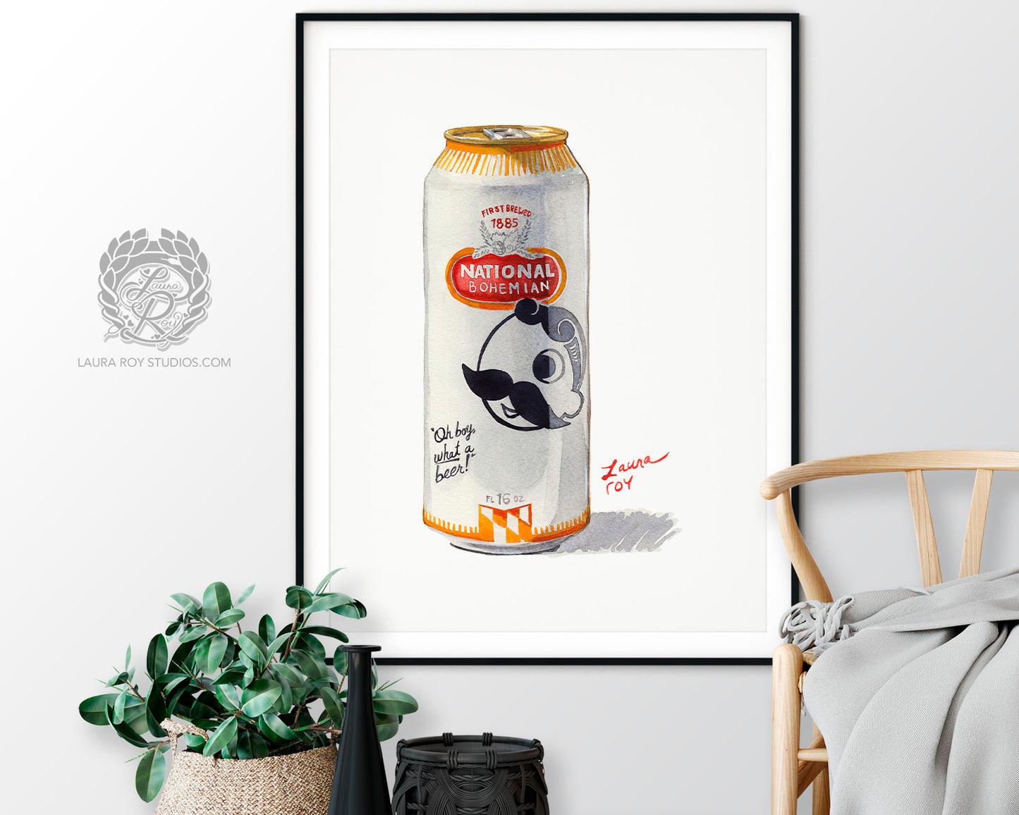 Natty Boh Watercolor | Giclée Print