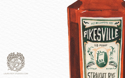 Pikesville Rye Watercolor | Giclée Print