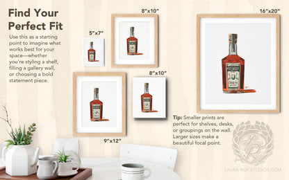 Pikesville Rye Watercolor | Giclée Print