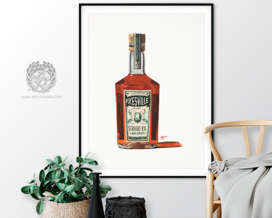 Pikesville Rye Watercolor | Giclée Print