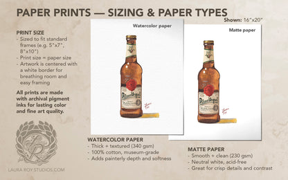 Pilsner Urquell Watercolor | Giclée Print