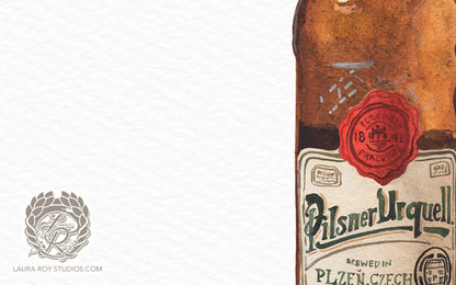 Pilsner Urquell Watercolor | Giclée Print