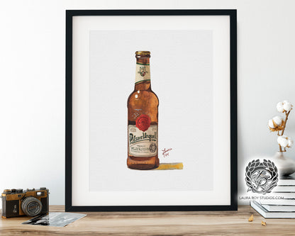 Pilsner Urquell Watercolor | Giclée Print