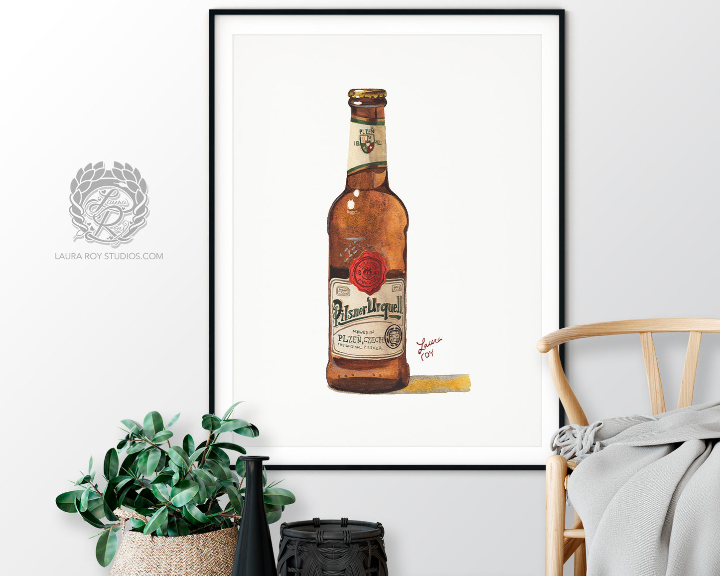 Pilsner Urquell Watercolor | Giclée Print