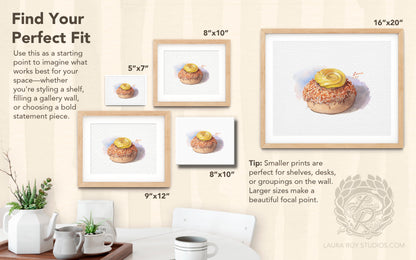 Schoolbread Watercolor | Giclée Print
