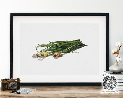 Spring Onions Watercolor | Giclée Print