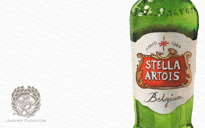 Stella Artois Watercolor | Giclée Print