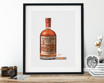 Templeton Rye Watercolor | Giclée Print