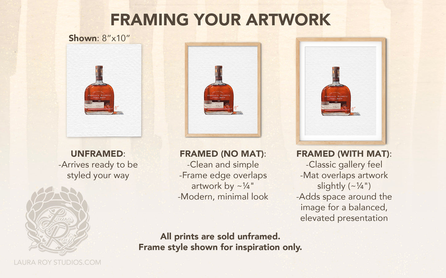 Choose 3 Whiskey Watercolors | Giclée Print