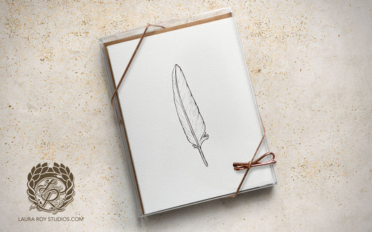 Personalized Feather Greeting Card