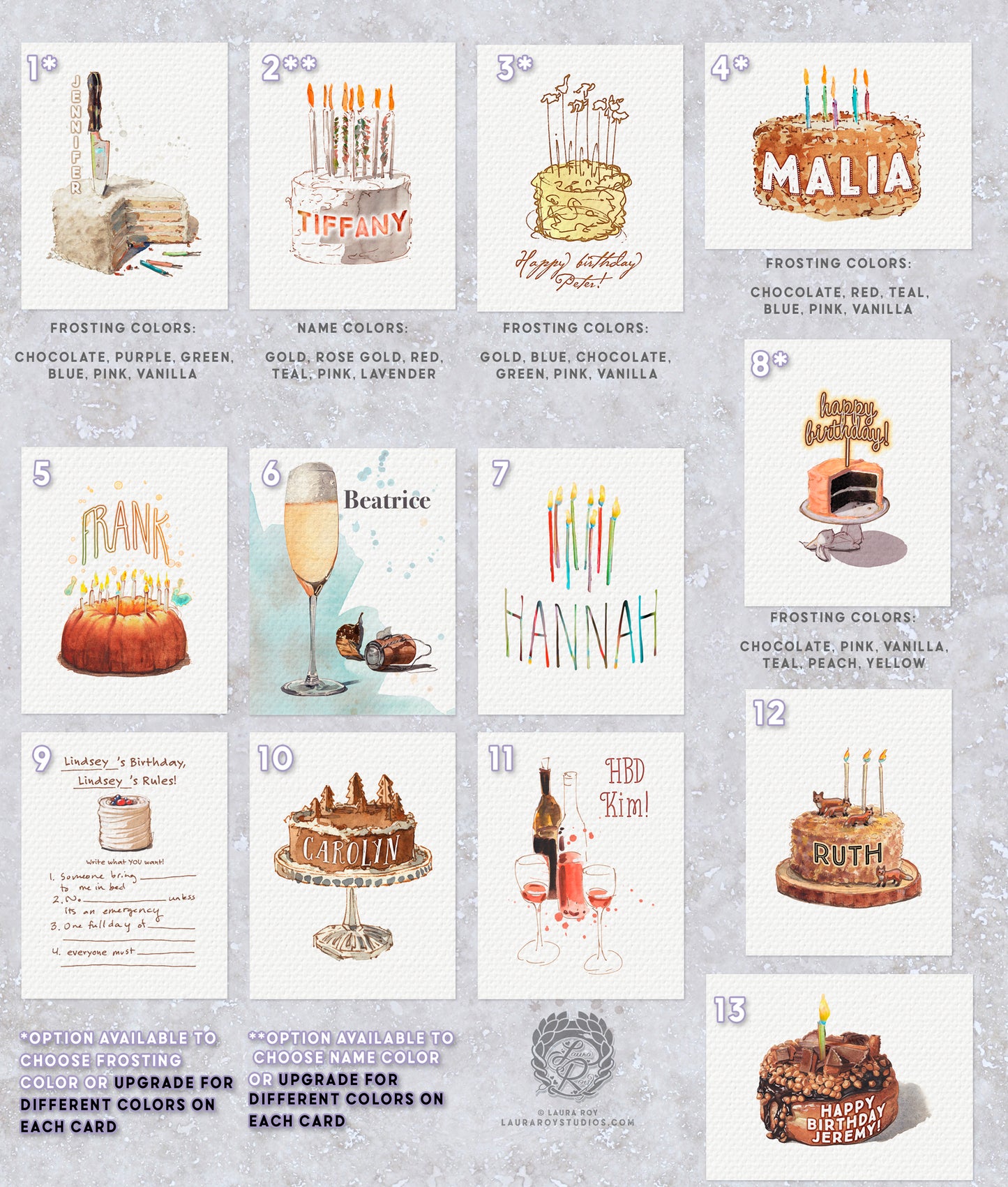 Year of Birthdays: Custom Birthday Card Bundle