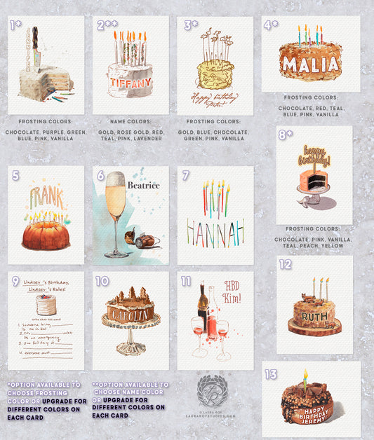 Year of Birthdays: Custom Birthday Card Bundle