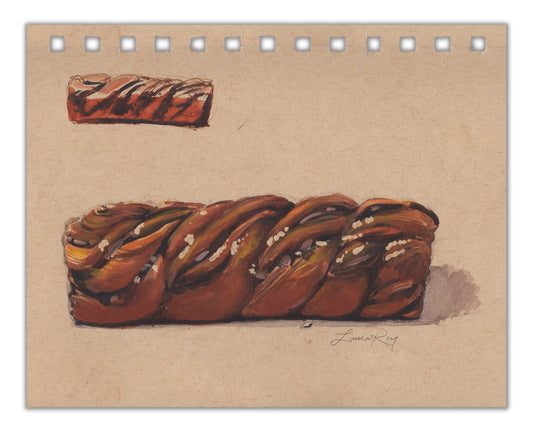 Page from my Sketchbook: Breads' Chocolate Babka