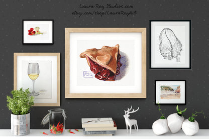 Cherry Pie Watercolor | Giclée Print