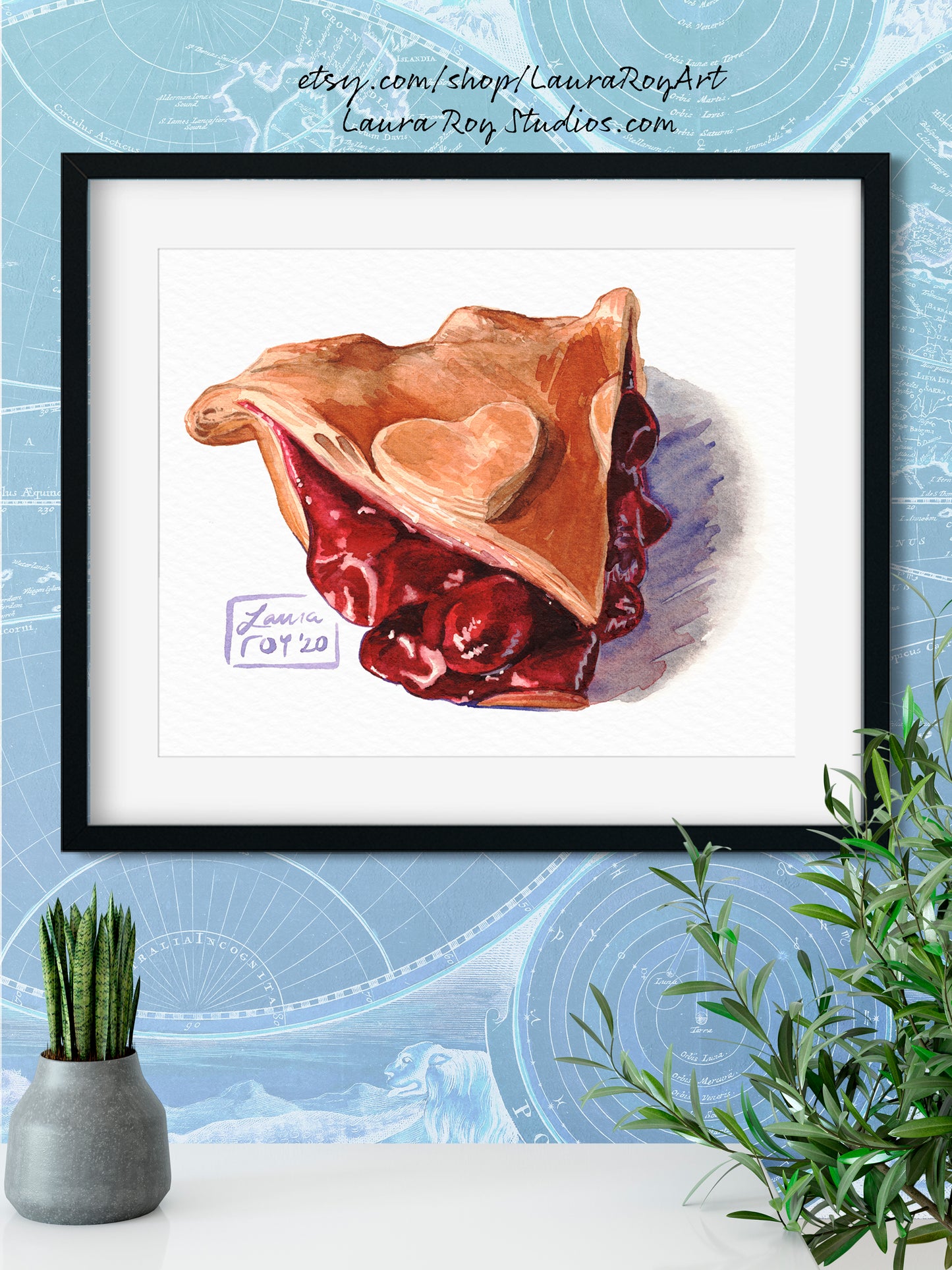 Cherry Pie Watercolor | Giclée Print