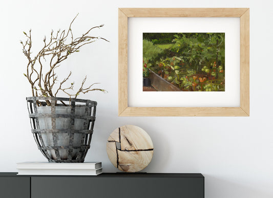 Tomato Garden Oil Painting Giclée Print