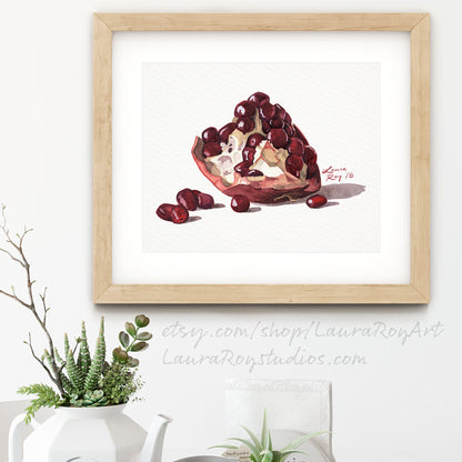 Pomegranate Watercolor | Giclée Print