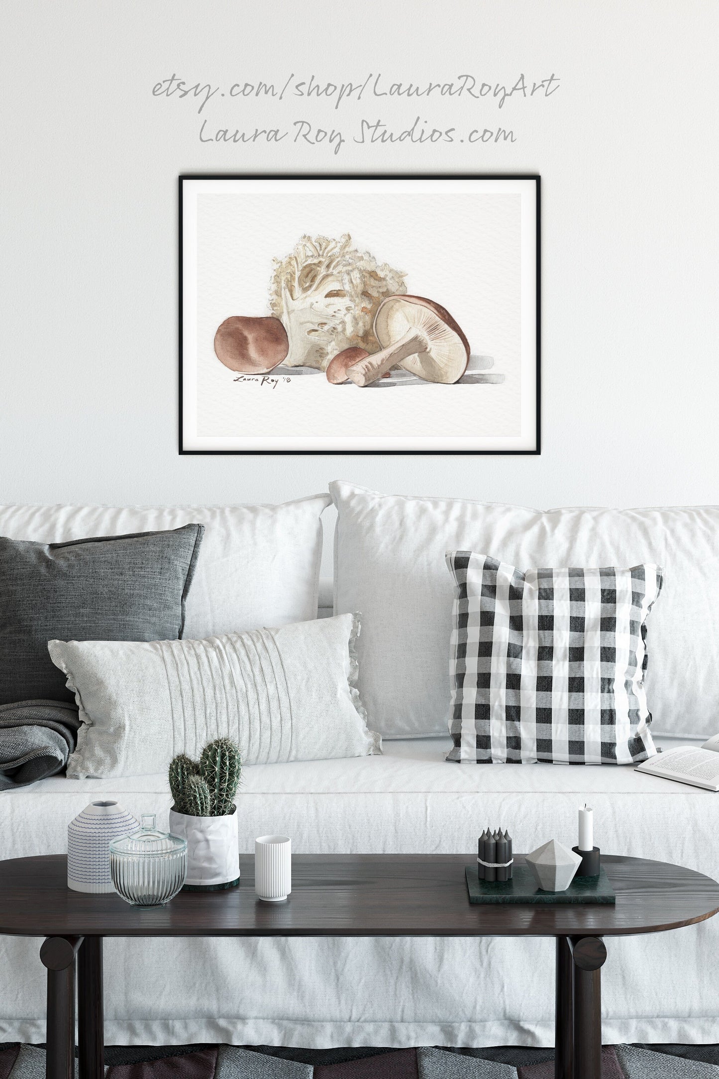 Wild Mushrooms Watercolor | Giclée Print