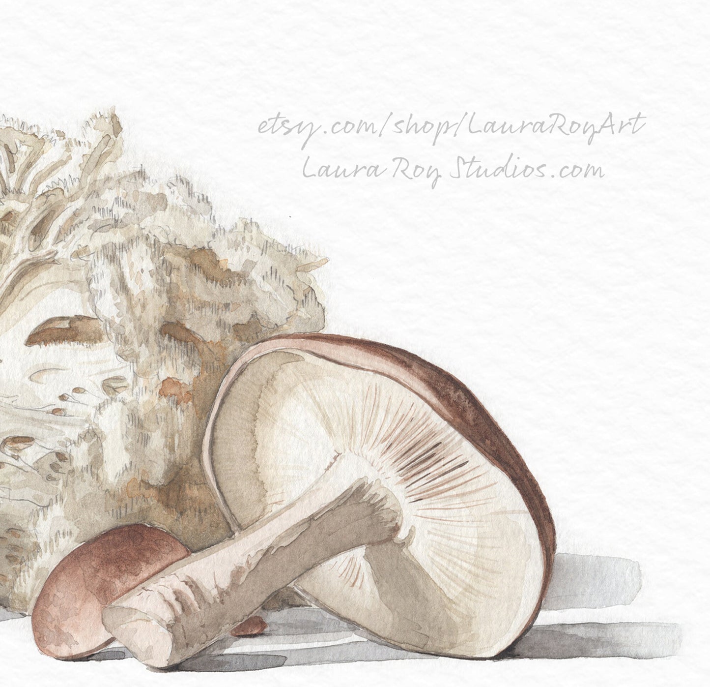 Wild Mushrooms Watercolor | Giclée Print