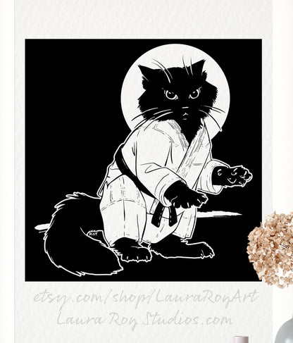 Jiu Jitsu Kitten |Giclée Print