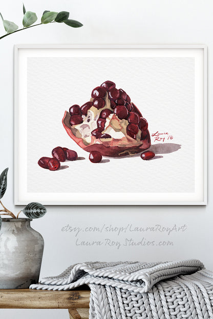 Pomegranate Watercolor | Giclée Print