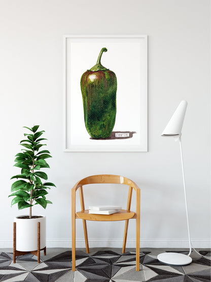 Chili Pepper Watercolor | Giclée Print