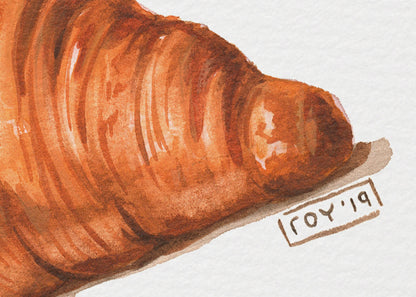 Croissant Watercolor | Giclée Print