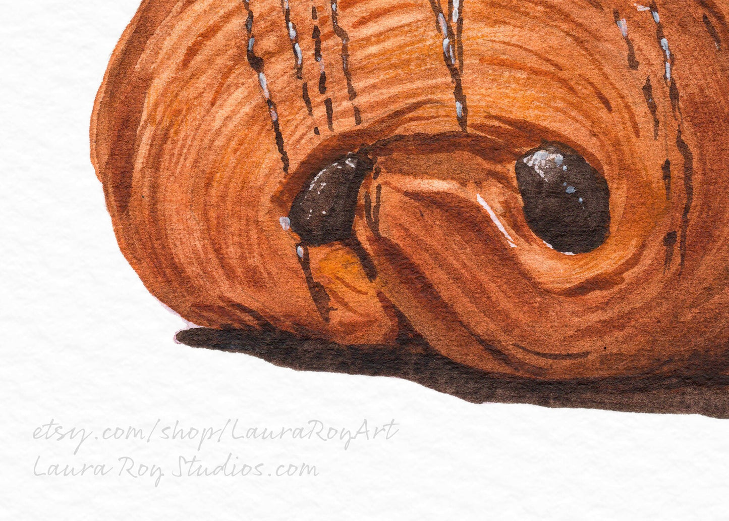 Pain au Chocolat Watercolor | Giclée Print