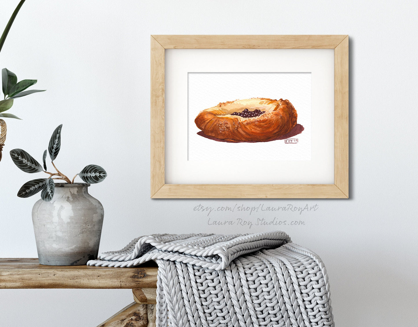 Blueberry Danish Watercolor | Giclée Print