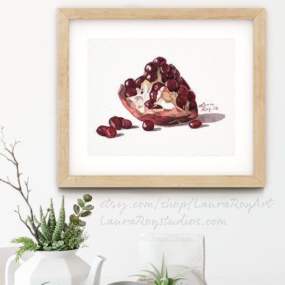 Pomegranate Watercolor Giclée Print