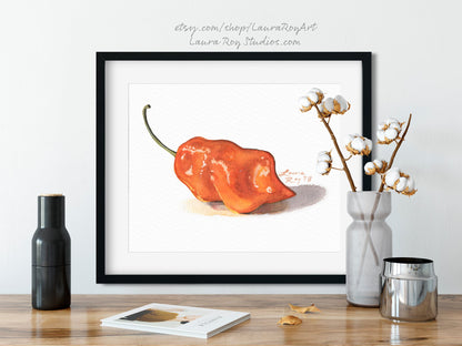 Habanero Watercolor | Giclée Print