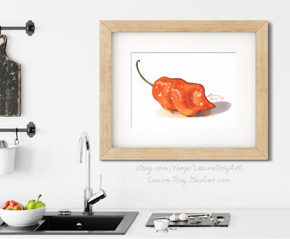 Habanero Watercolor | Giclée Print