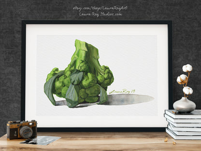 Broccoli Watercolor | Giclée Print